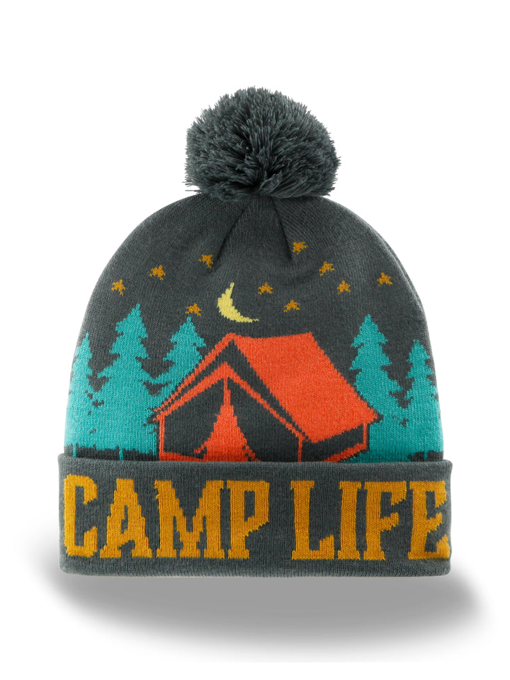 Camp Life PomPom Beanie