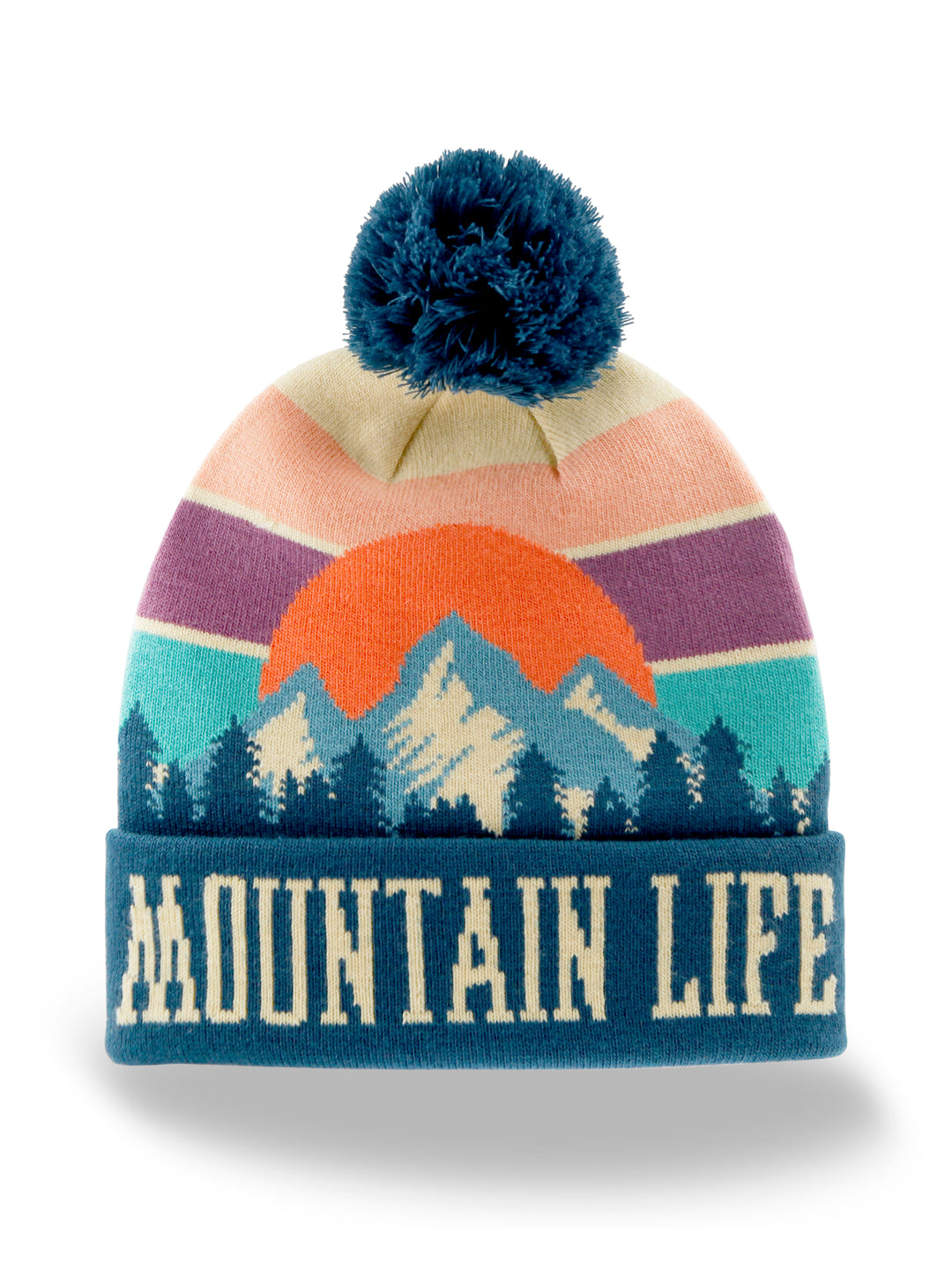Mountain Life PomPom Beanie